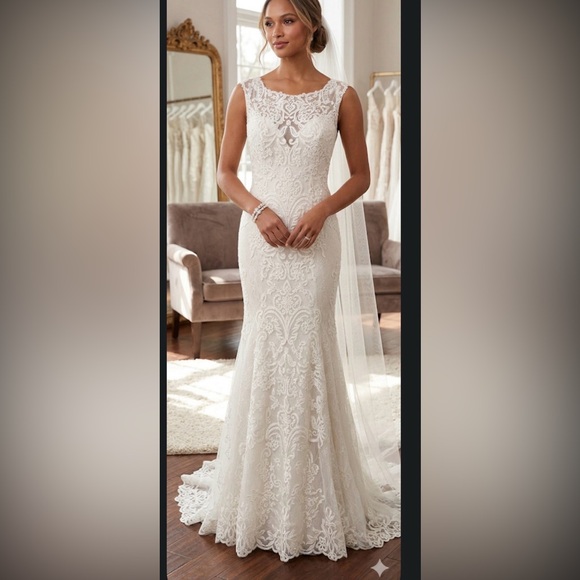 Mon Cheri Dresses & Skirts - David Tutera for Mon Cheri "Afina" Wedding Dress - Size 12 - Ivory/Gold